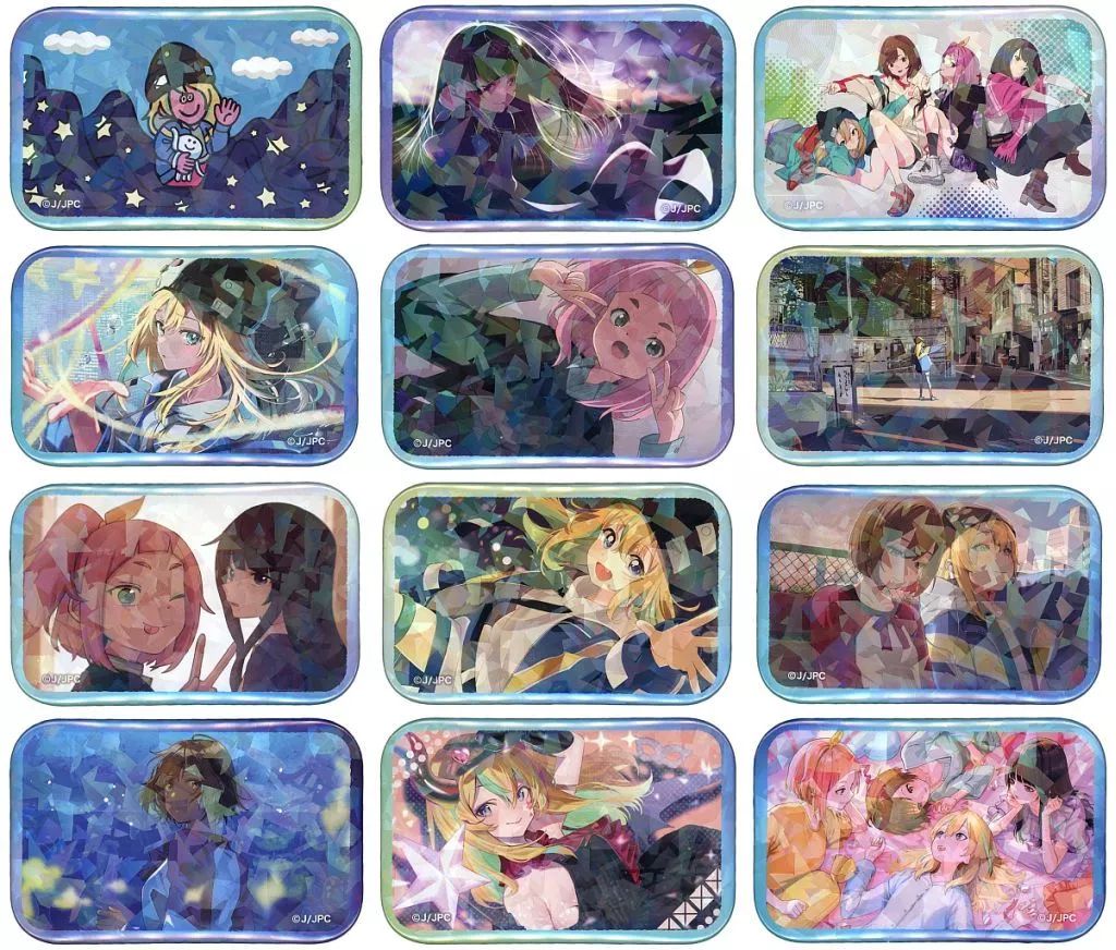 中古】バッジ・ビンズ 全12種セット キラキラ缶バッジ 「夜の