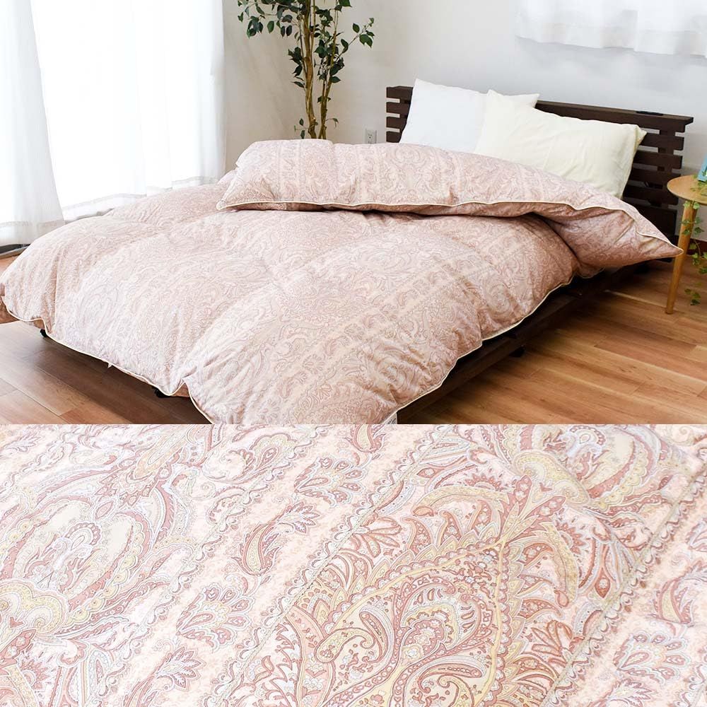 羽毛布団 シングル 冬 増量1.2kg ロイヤルゴールドラベル 累計140000枚突破 ポーランド産 ホワイトダック ダウン93％ 掛け布団 シングルロング 150×210cm 6003柄 ピンク 7年 400dp以上 かさ高165mm以 MARWIL-DEMENAGEMENTS_CH