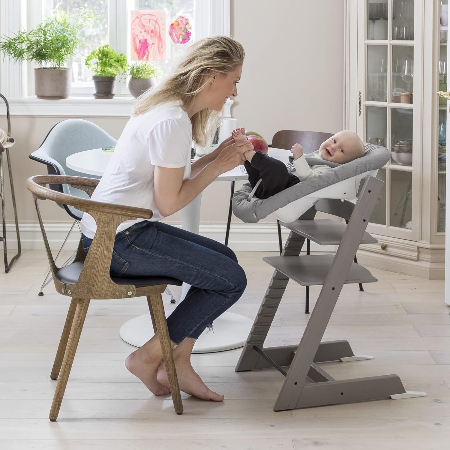 STOKKE Stokke ストッケ ベビーチェア ハイチェア 付属品 トリップトラップ 食卓 赤ちゃん 椅子 ニューボーンセット グレー