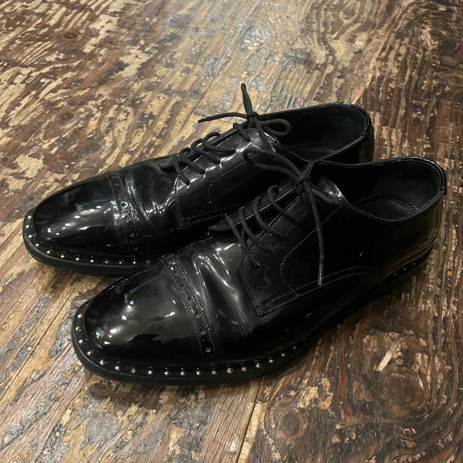 JIMMY CHOO ジミーチュウパンプス エナメル黒39 1/2