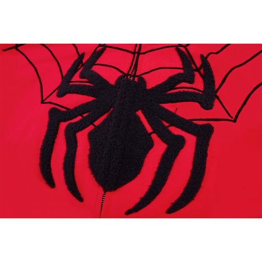 KaKazzy】スパイダーマン レッド×ブラック フルジップ パーカー 男女