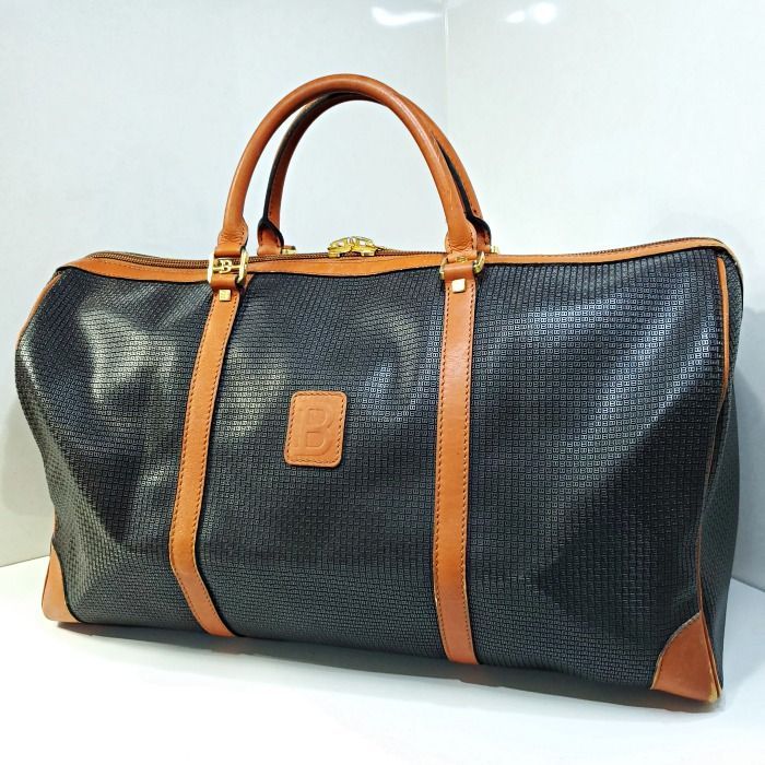 【美品】BALLY バリー ボストンバッグ 旅行用 PVC 大容量 レザー バリー Bally 旅行 トラベルバッグ ボストンバッグ 総柄 PVC