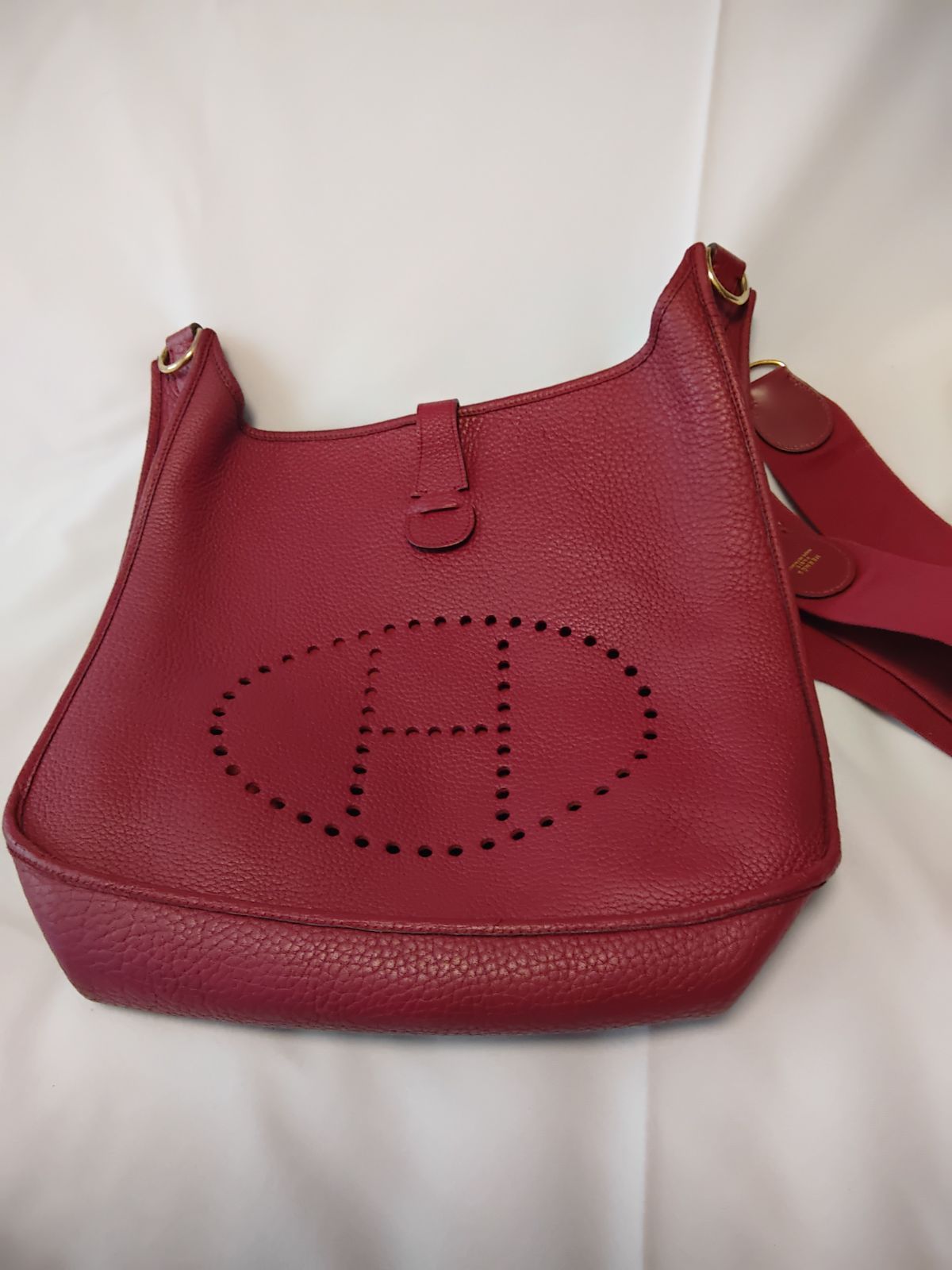 エルメス(HERMES)エブリンGMシェーブルレッド ショルダーバッグ - メルカリ
