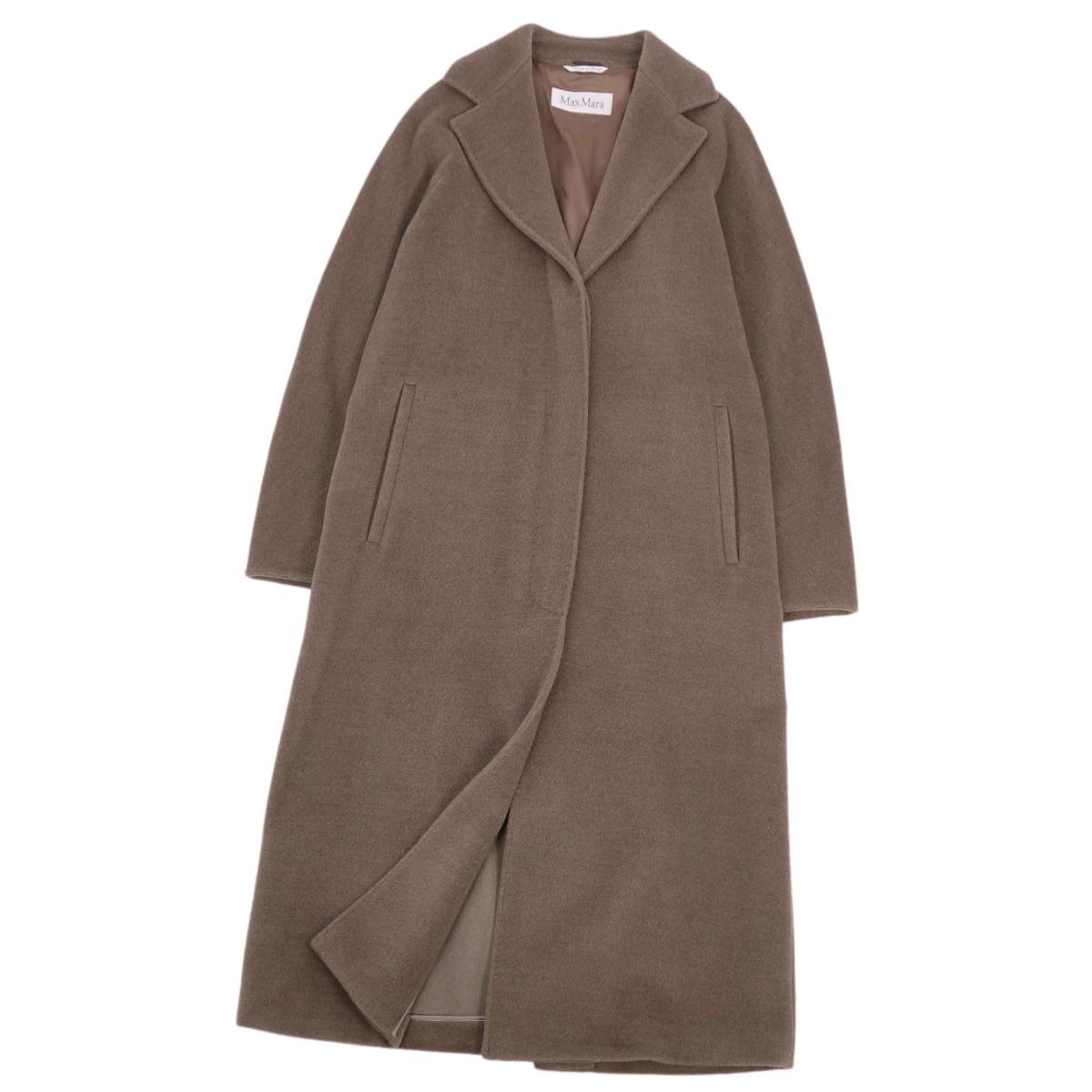 美品 マックスマーラ Max Mara 白タグ ロングコート チェスターコート