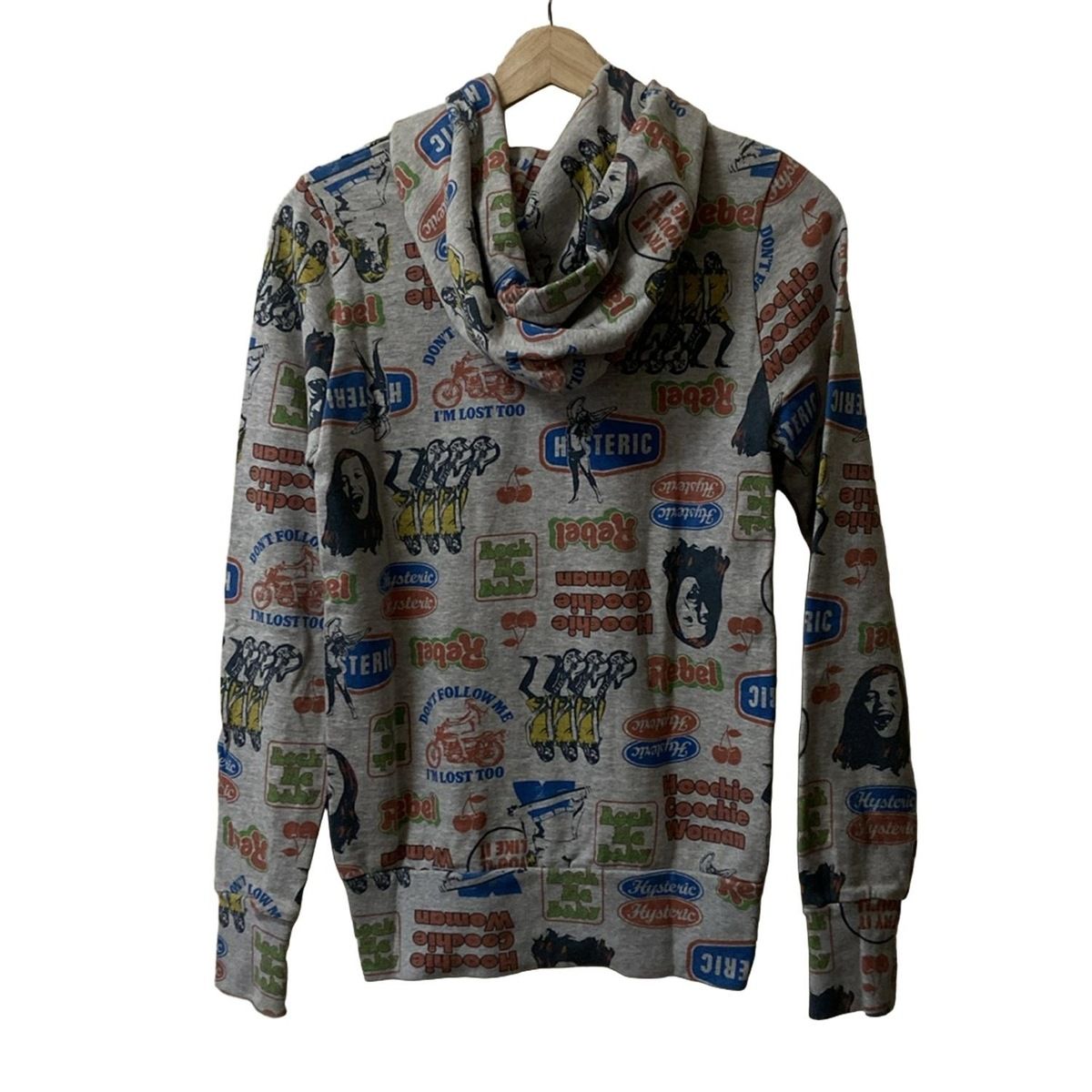 HYSTERIC GLAMOUR ヒステリックグラマー パーカー サイズF レディース - ライトグレー×レッド×マルチ 長袖