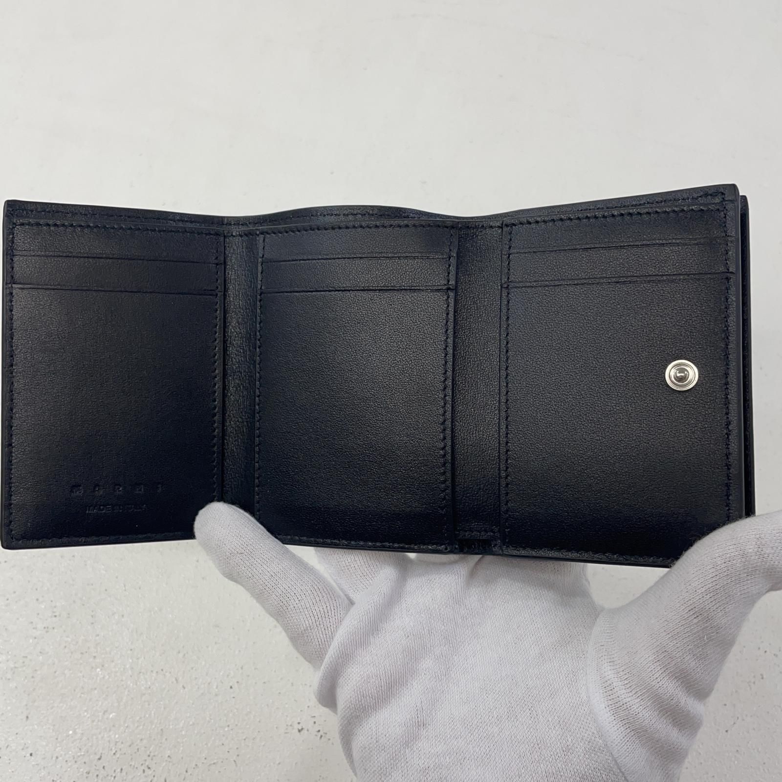 尾張小牧店】 中古 MARNI | マルニ 三つ折り財布 PFMI0097U0 ブラック  