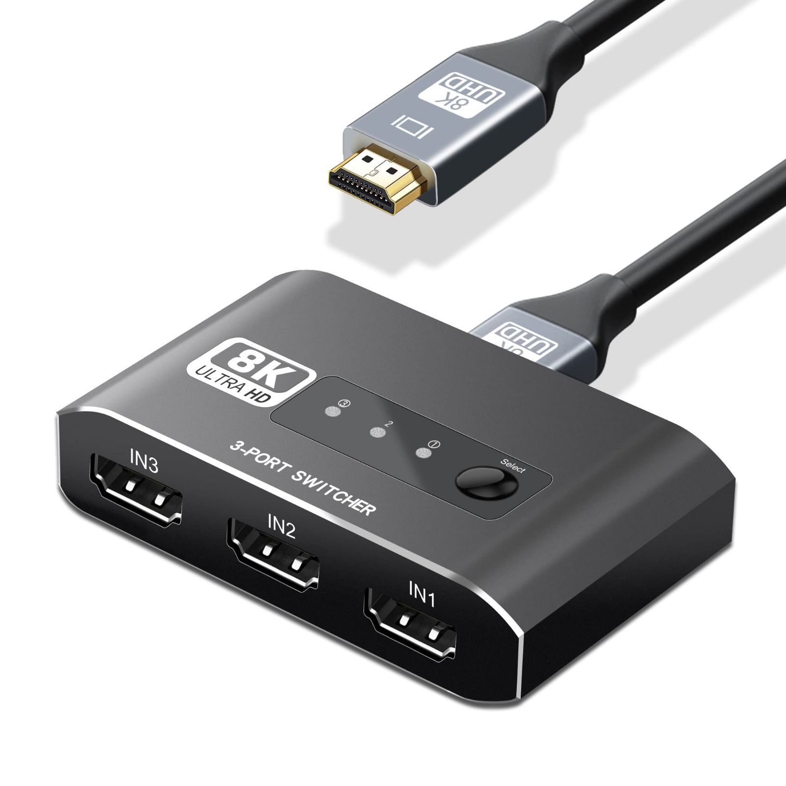 HDMI 切替器1出力 3入力 4K対応 ケーブル 分配器 電源不要 - タブレット