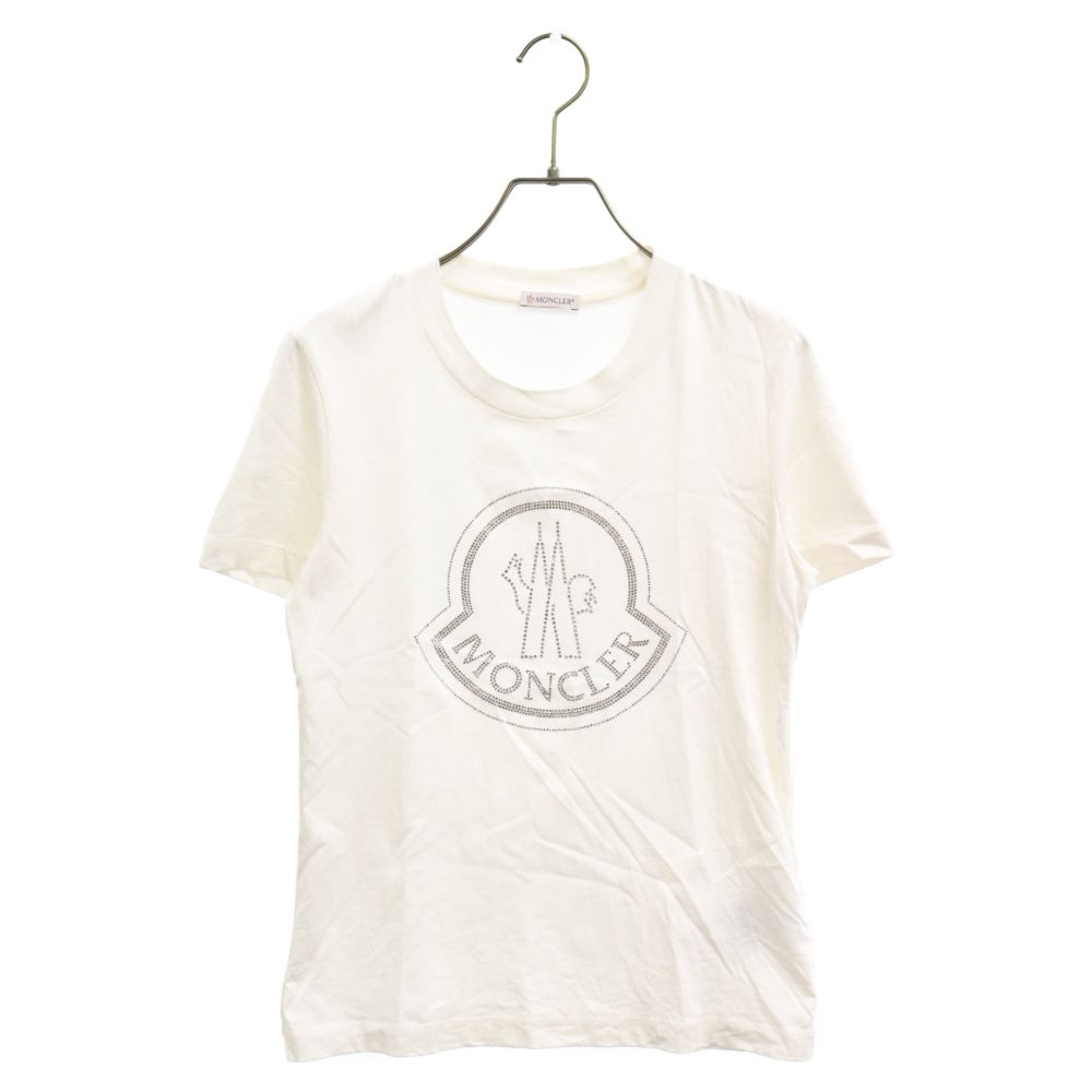 MONCLER (モンクレール) ロゴラインストーンデザイン半袖Tシャツ