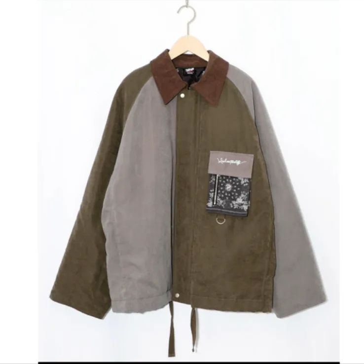 ScoLar Parity 異素材使いの配色切替 中綿キルトジャケット