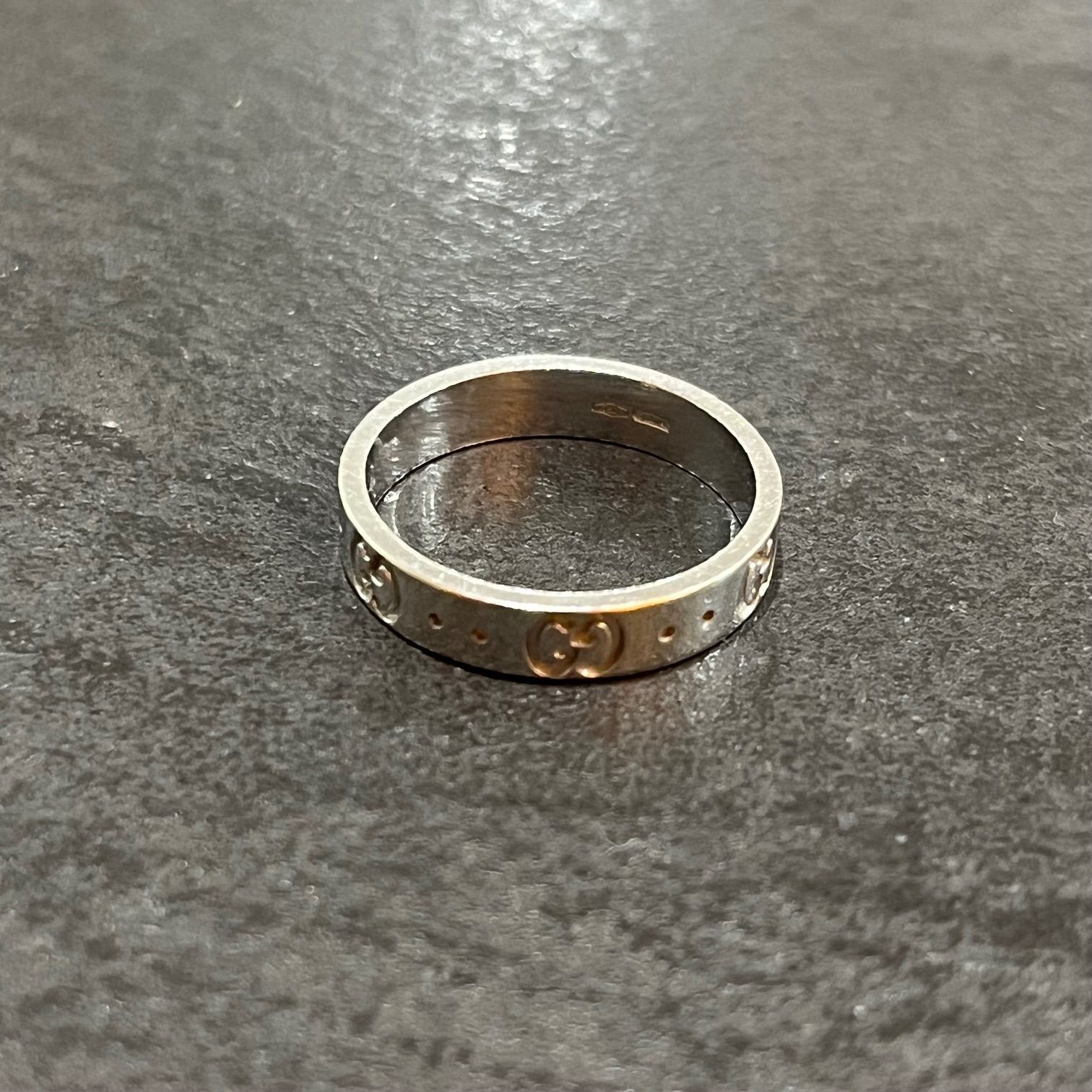 GUCCI リング 指輪 ICON アイコンリング K18WG GG 14号