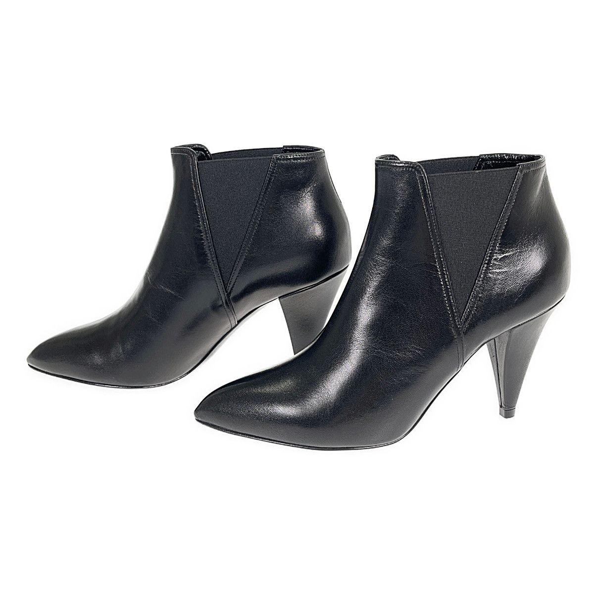 CELINE セリーヌ トライアングルヒールチェルシー ショートブーツ 中古】【SAランク】セリーヌ CELINE トライアングルヒール