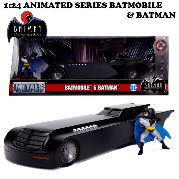 1:24 ANIMATED SERIES BATMOBILE W/BATMAN【バットモービル】 - 日本直販店