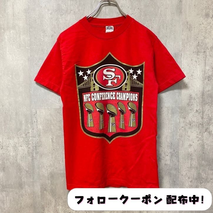 古着 used ALSTYLE NFC 優勝記念 半袖プリントTシャツ 赤 アメフト アメリカンフットボール レトロ - メルカリ