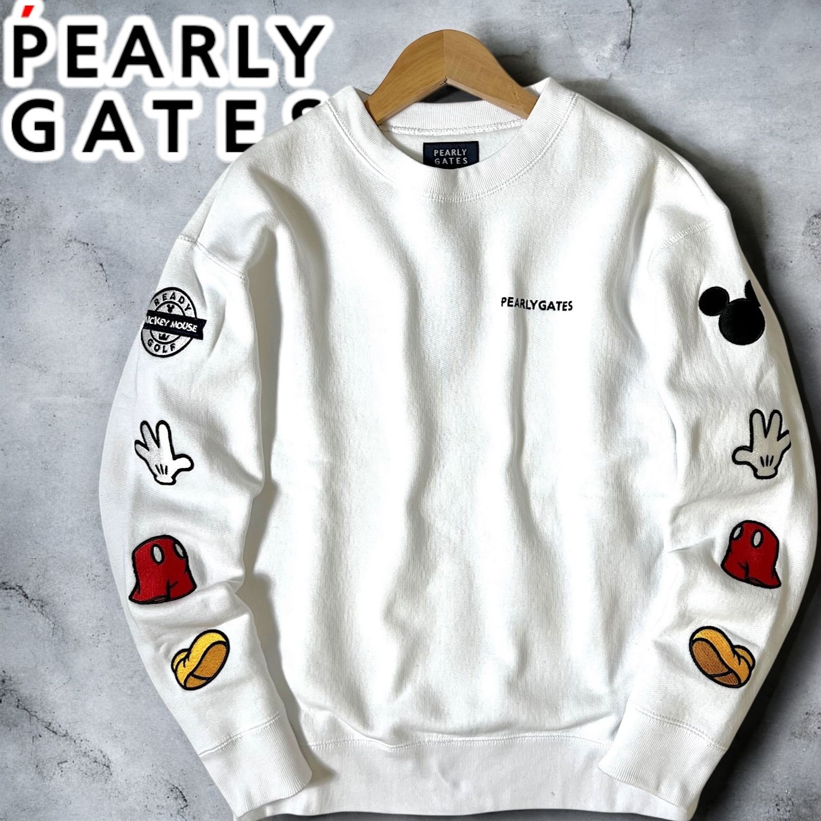 r285 PEARLY GATES タートルネック 白黒ストライプ ゴルフウェア