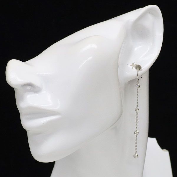 新品 K18WG ダイヤモンド ピアス 0.50ct ステーション - メルカリ