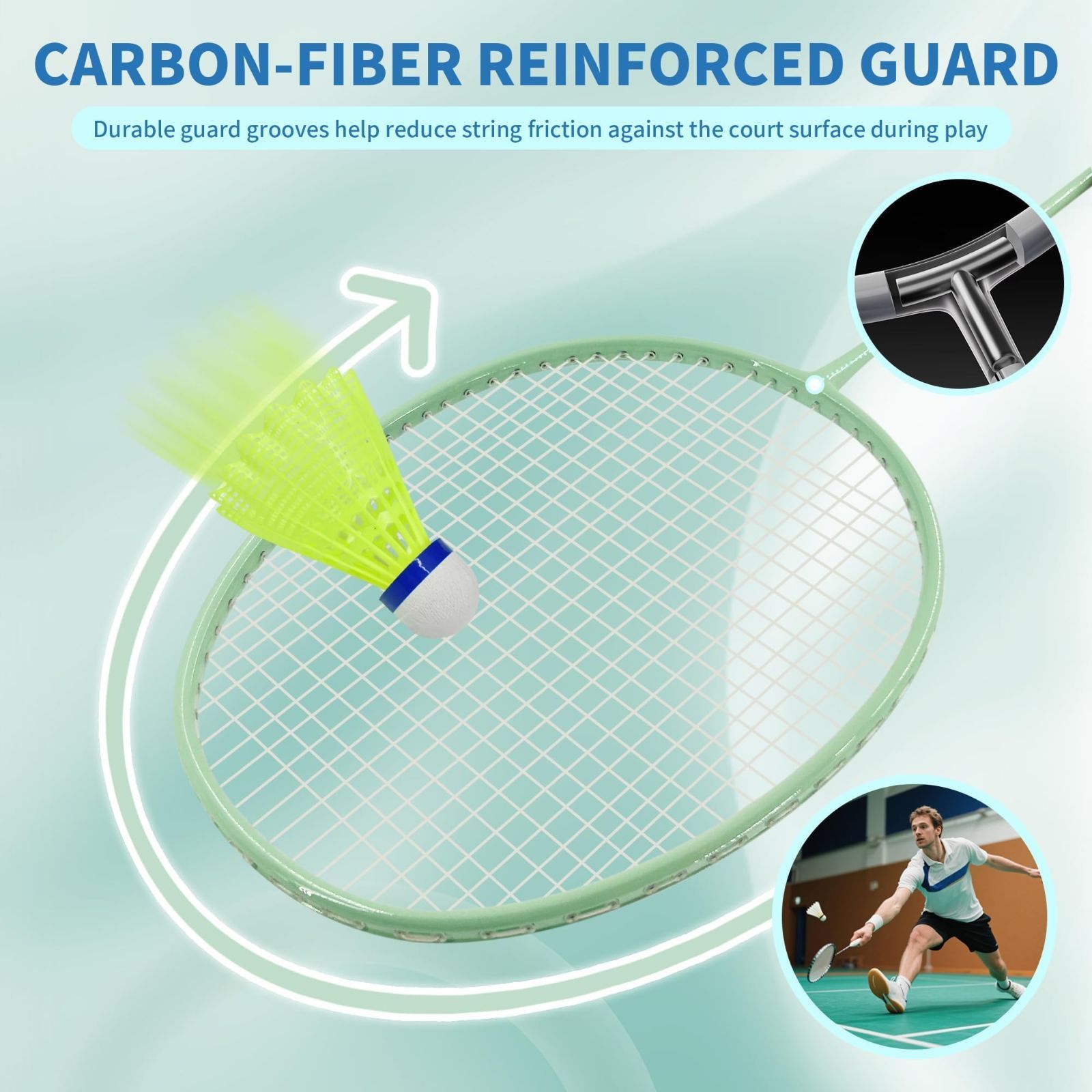 バドミントンラケット 4本セット ジャンク品 バドミントンラケット 4本