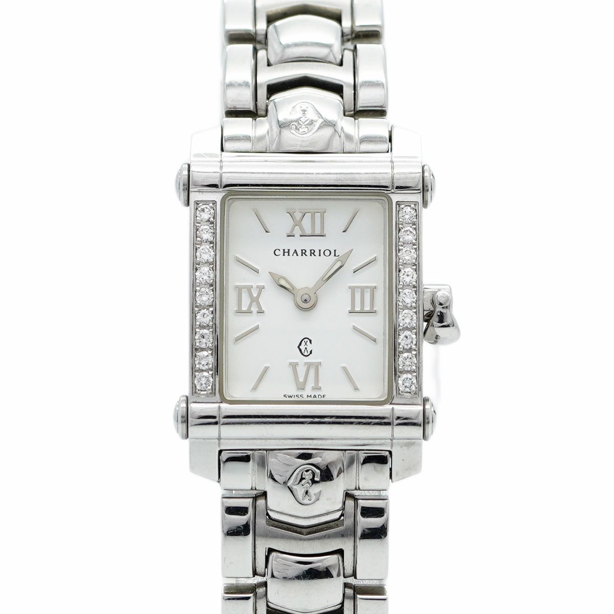 5wwm0189 フィリップ チャリオール コロンブス 9012911 白文字盤 腕時計 レディース