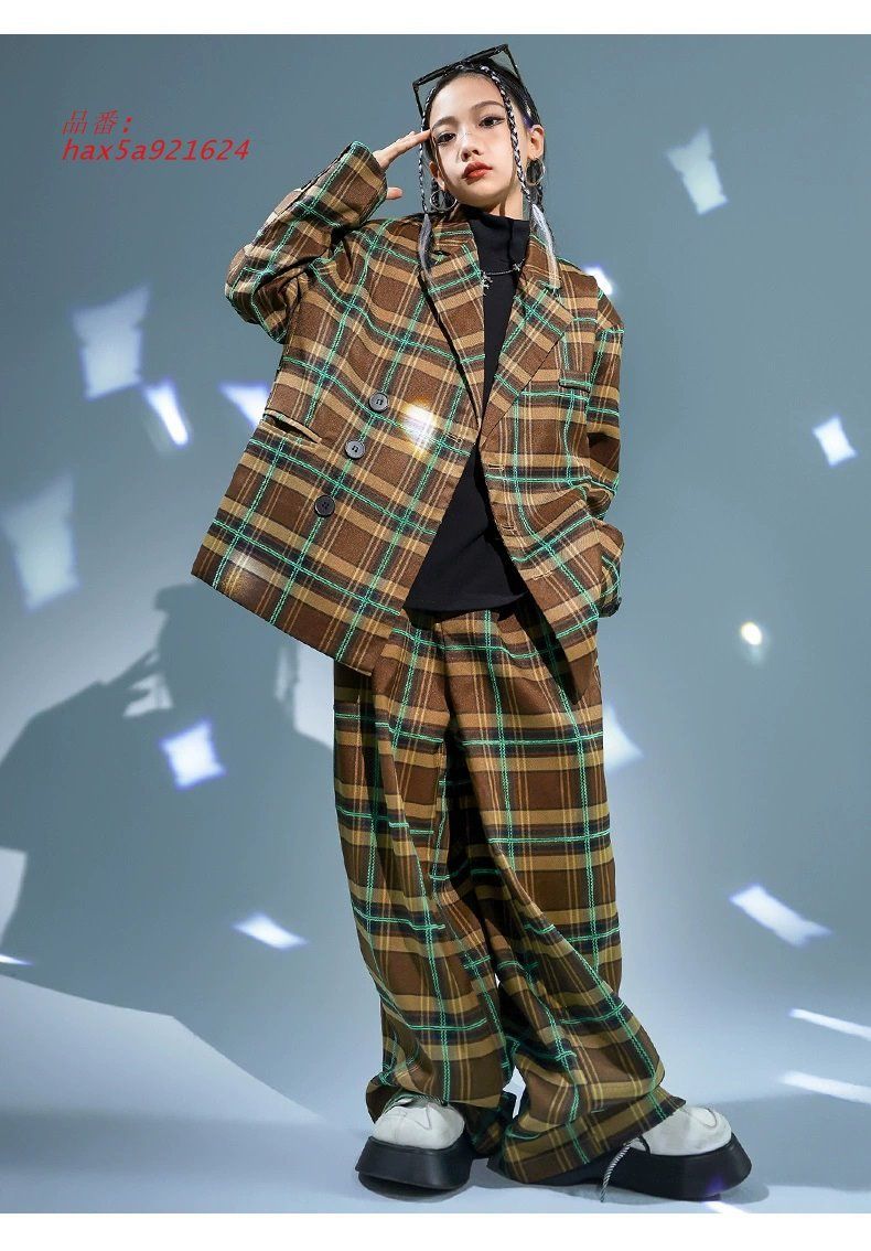 ヒップホップ衣装 チェック柄