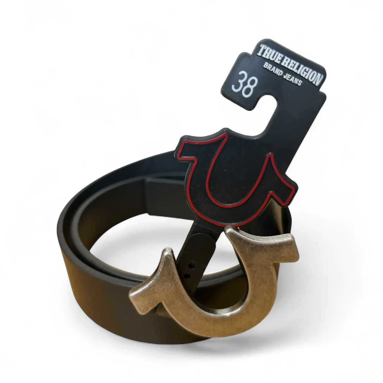 レア【新品】トゥルーレリジョン USA メンズ 本革 レザー ベルト 黒 36 新品】トゥルーレリジョン USA 本革 ベルト /36