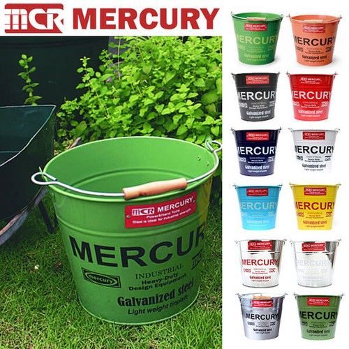 MERCURY MEBUBR ブリキ バケツ アメリカン ガーデニング ゴミ箱