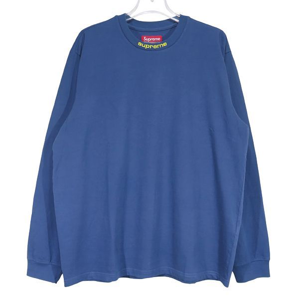 美品 SUPREME シュプリーム 24AW EMBROIDERED COLLAR L/S TOP エンブ