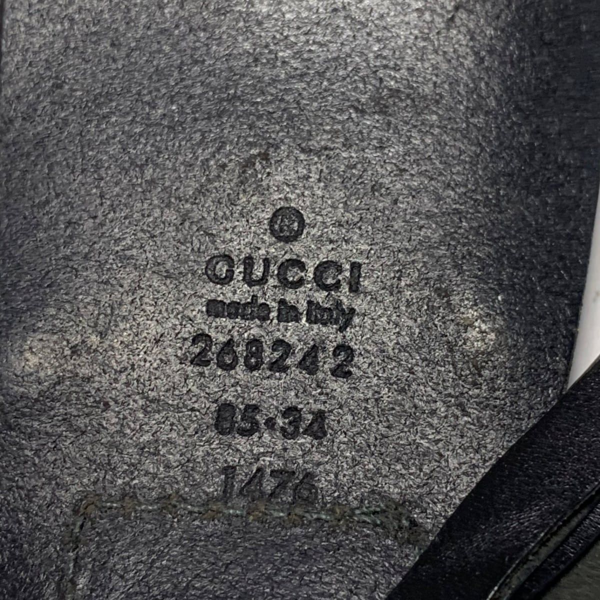 GUCCI(グッチ) ベルト - 268242 黒 編み込み レザー - メルカリ