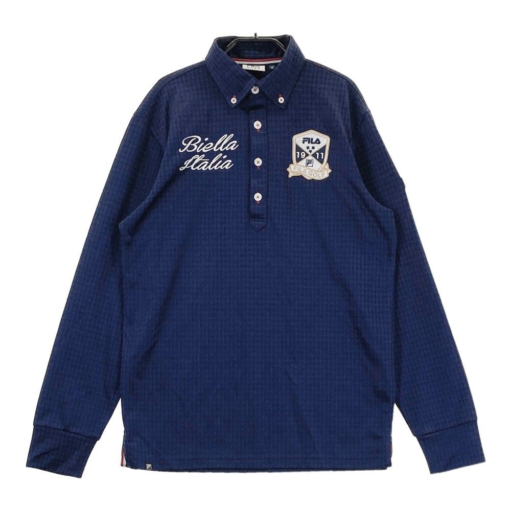 Hypegolf ハイプゴルフ ストライプ 長袖ポロシャツ XL KNITWEAR