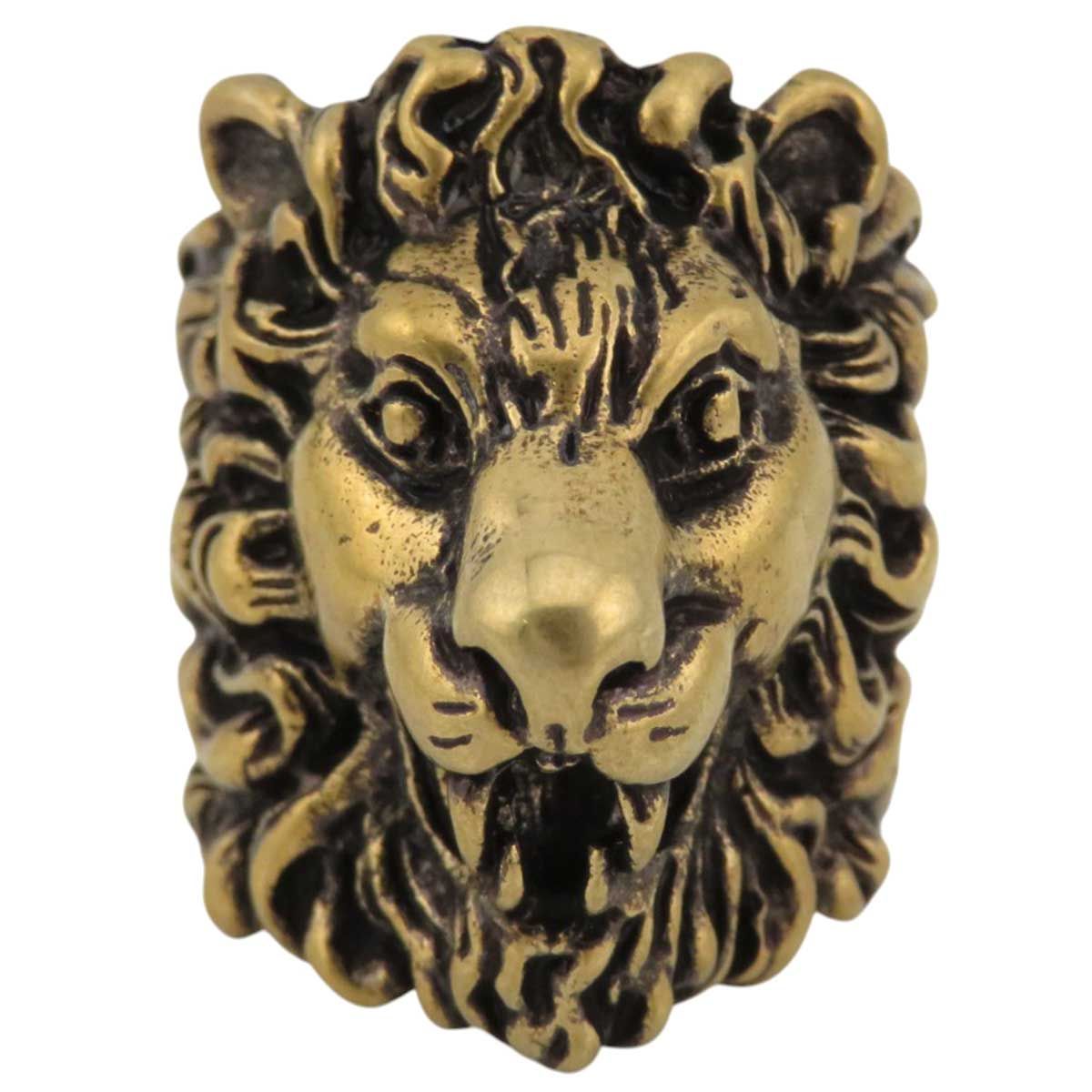 グッチ ライオンヘッド リング メタル ユニセックス ヴィンテージゴールドカラー GUCCI アパレル 小物