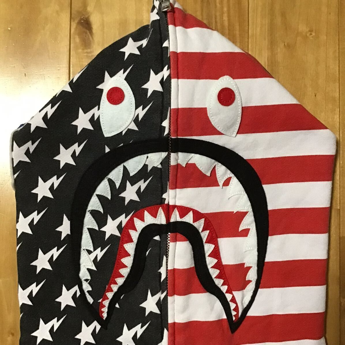 A BATHING APE 星柄ジップアップパーカー XXL