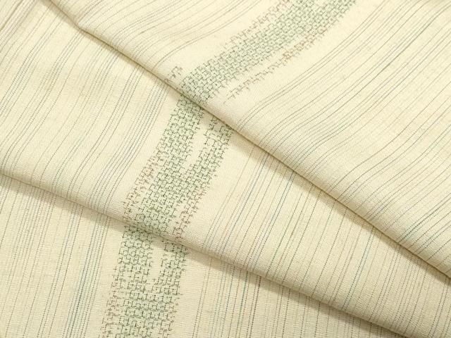 平和屋着物○結城紬 奥順 はたおり娘 100亀甲 霞文 正絹 逸品