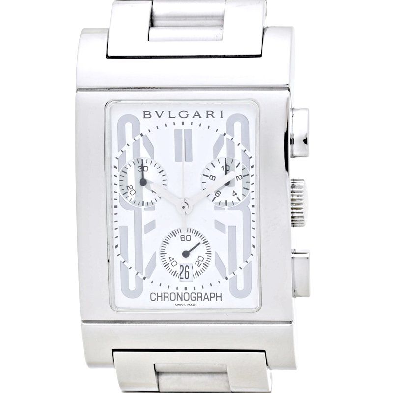 ブルガリ レッタンゴロ クロノグラフ RTC49S ステンレススチール BVLGARI/ブルガリ】 レッタンゴロ RTC49S クロノ 腕時計