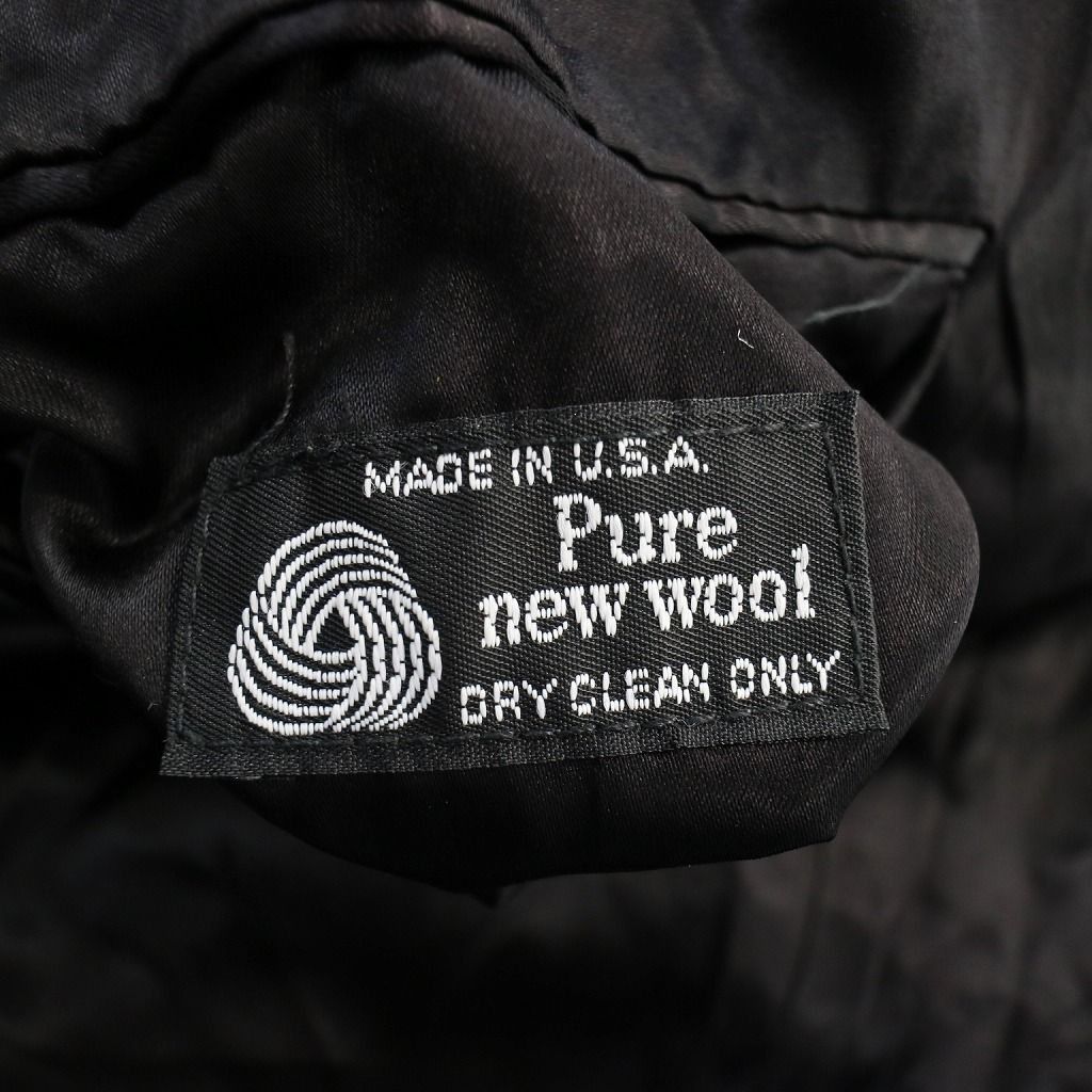 USA製 Christian Dior クリスチャン ディオール チェスターコート 防寒  フォーマル ブラック (メンズ Mサイズ相当)   N7031