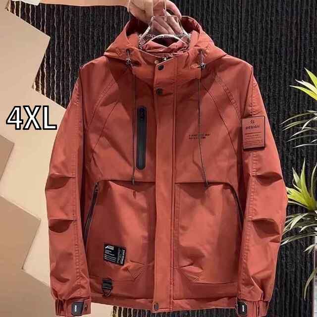 4XL 秋冬 コーデ メンズ 服 シンプル ファッション オシャレ 大人 かっこいい 大きいサイズ ストリート 紳士服 カジュアル コットン ワークウェア フード付き 衣類 ヘビー ジャケット コットン ジャケット