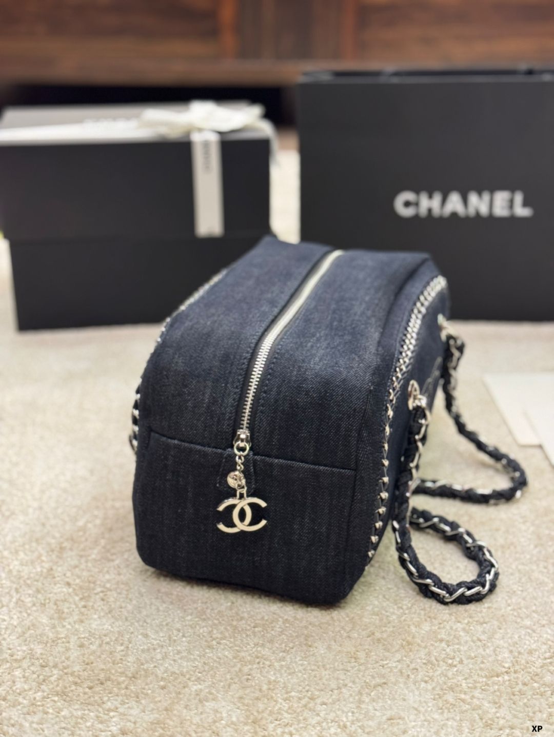 今日特価】Vintage CHANEL ボウリング シングルショルダーバッグ