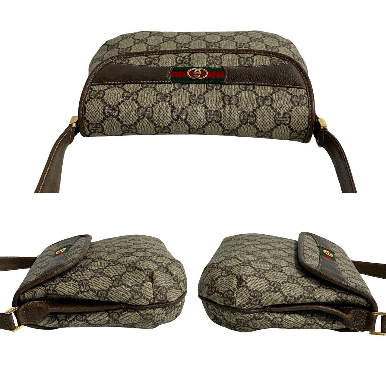 極 美品 GUCCI グッチ オールドグッチ シェリーライン GG ロゴ