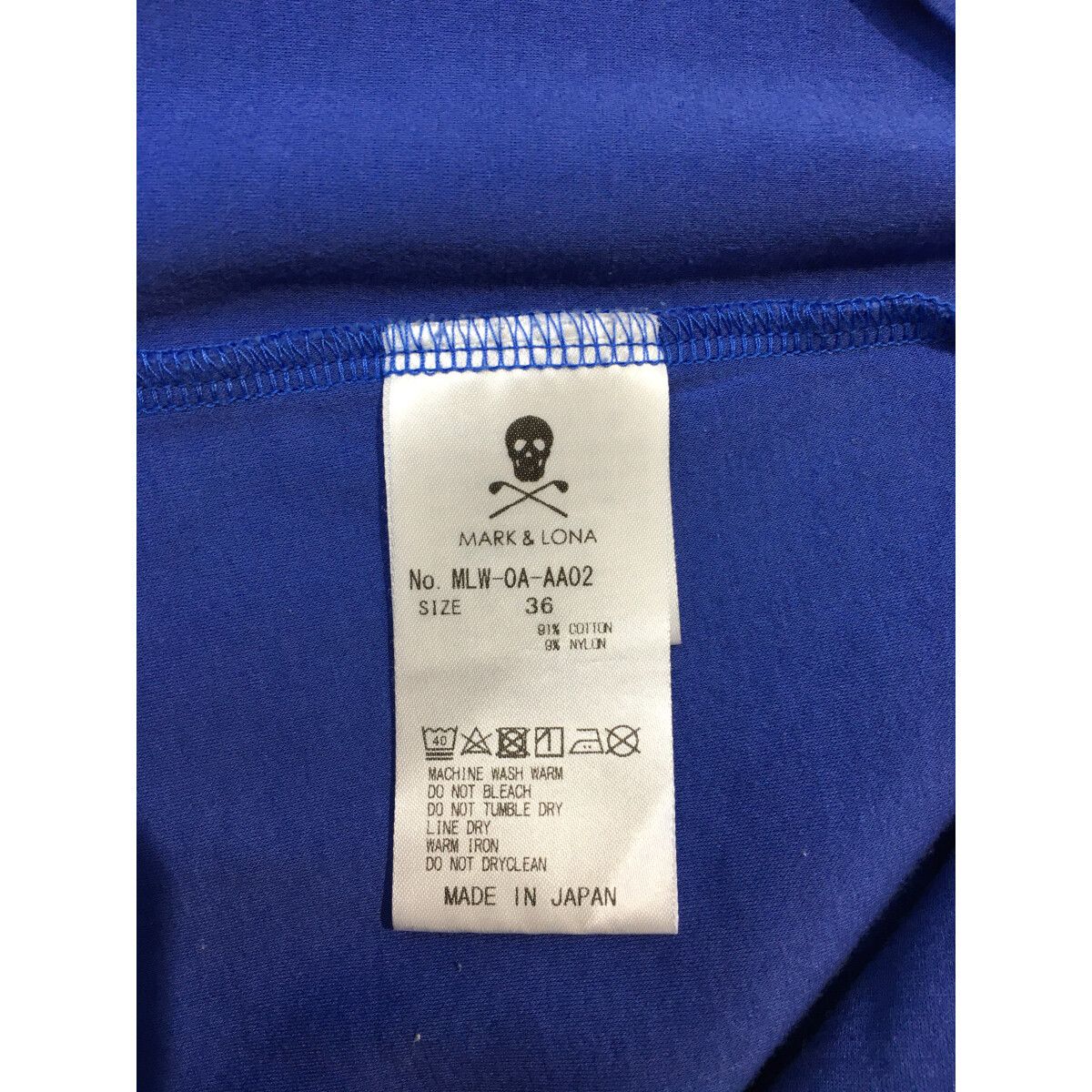 MARK&amp;LONA - coco 中古 マークアンドロナ MARK&amp;LONA レディース 半袖シャツ 36(S) 青  ブルー  モックネックカットソー MARK&LONA - coco 中古 マークアンドロナ MARK&LONA レディース