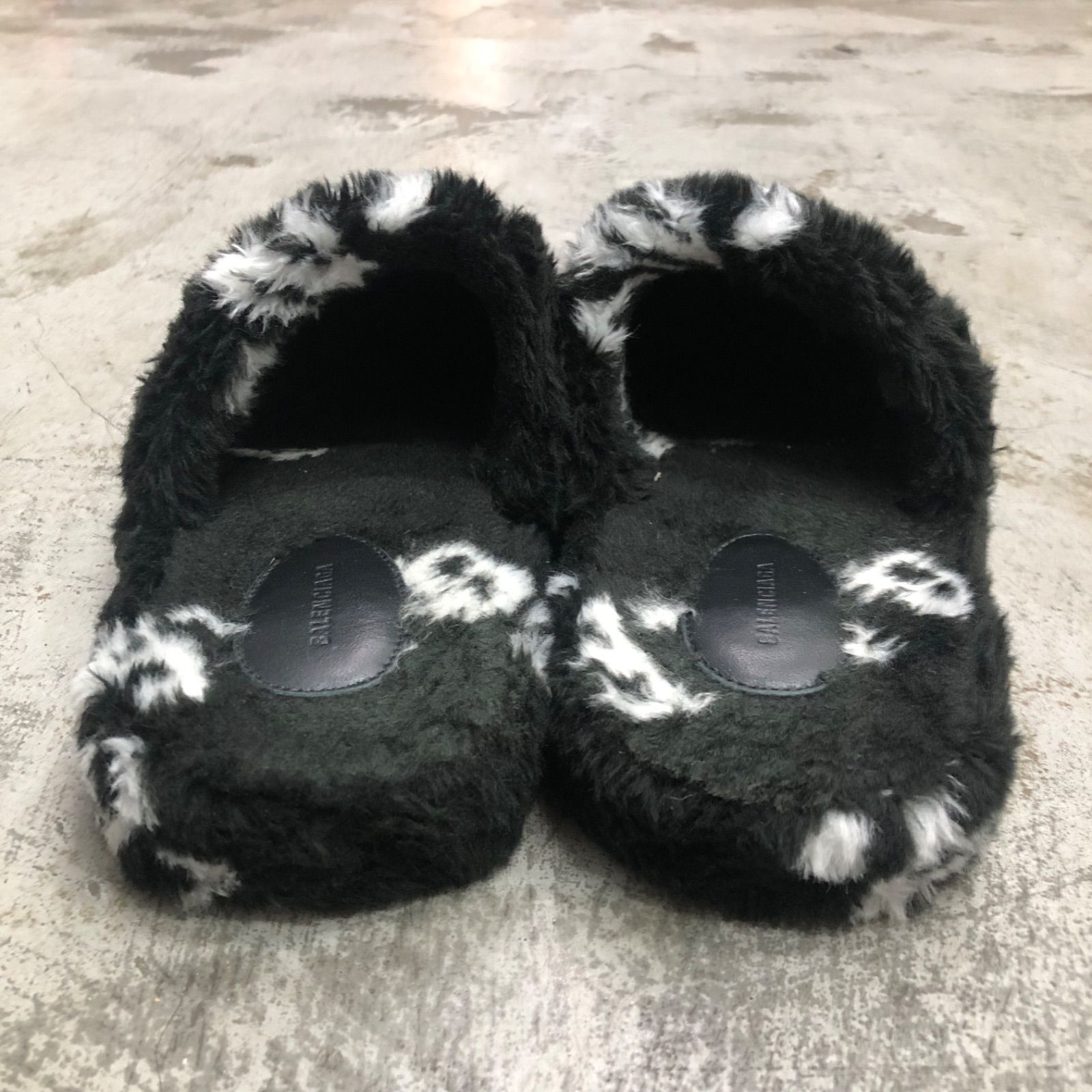 BALENCIAGA フリース ロゴ サンダル スリッパ 624582 バレンシアガ 37