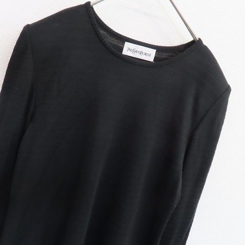 YVESSAINTLAURENT イヴサンローラン　ニット　ワンピース　黒　M イヴ・サンローラン YVES SAINT LAURENT YSL ヴィンテージ