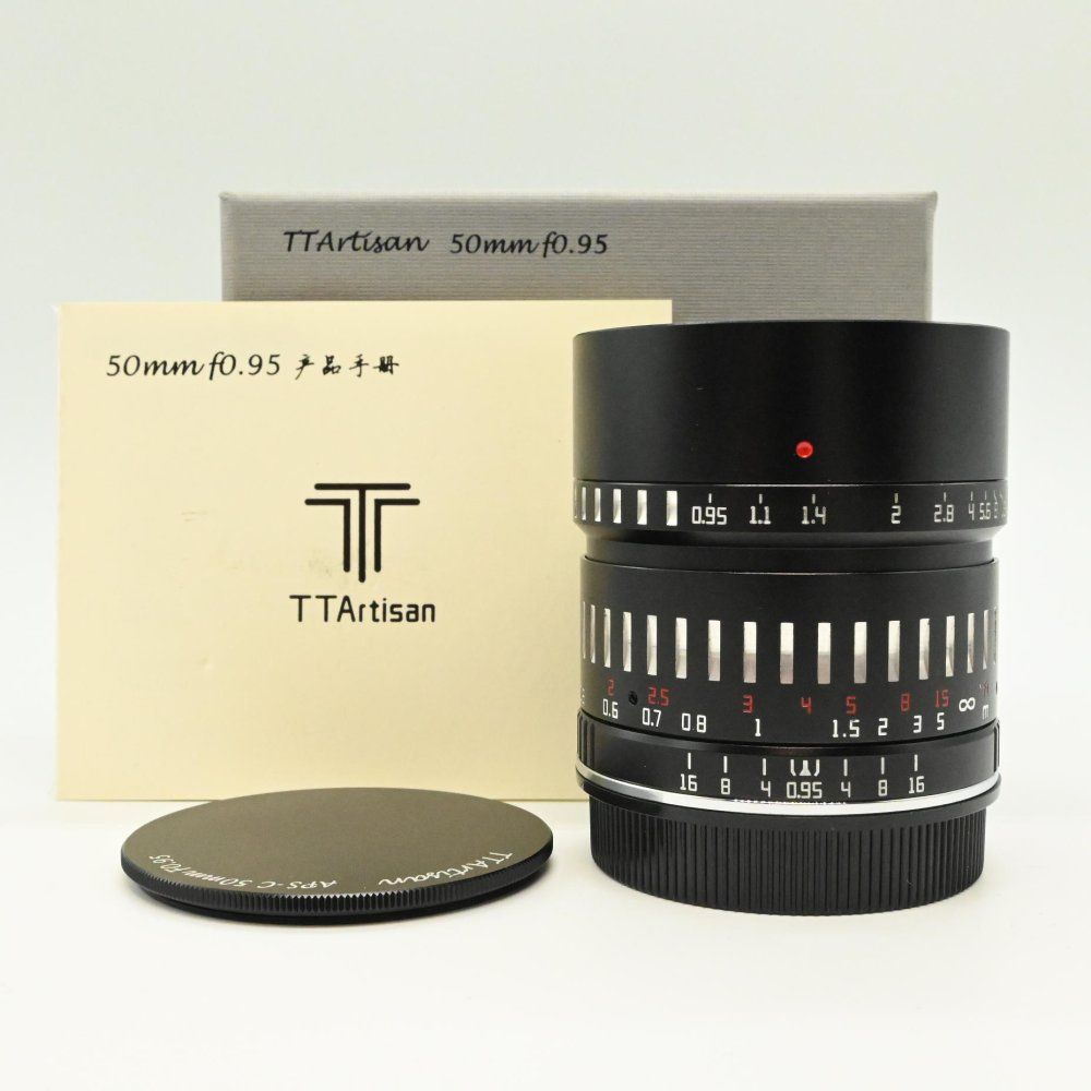 TTArtisan 50mm f|0.95 C Lマウント APS-C ブラック×シルバー レンズ 銘匠光学 2年保証