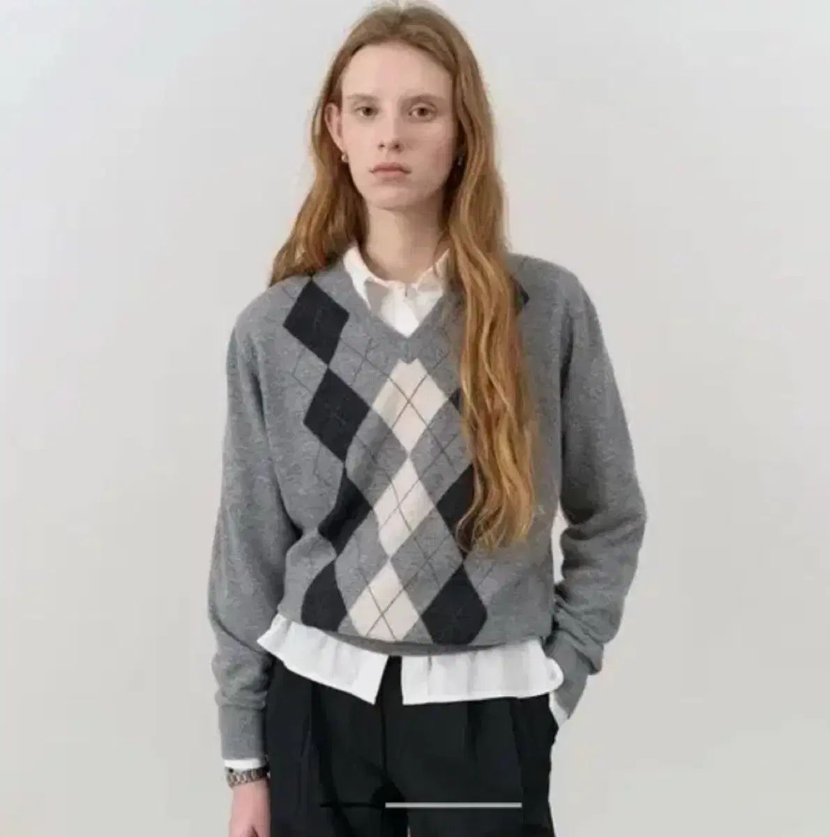 Dunst ダンスト アーガイル柄 ニット