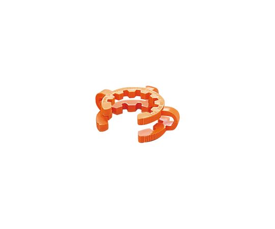 【新品・2営業日で発送】アズワン ケッククリップ・テーパージョイント用　オレンジ　適合スリ部上径：34mm KC34 1袋(10個入)