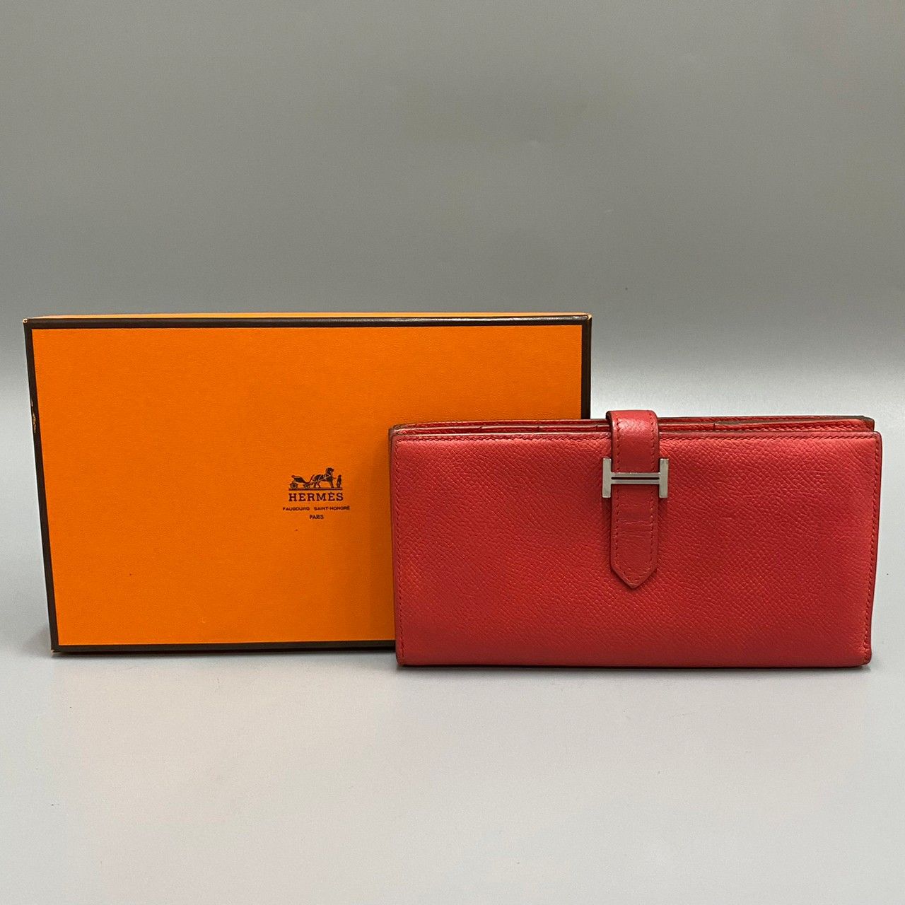 【美品】HERMES エルメス　ベアン　長財布　H刻印