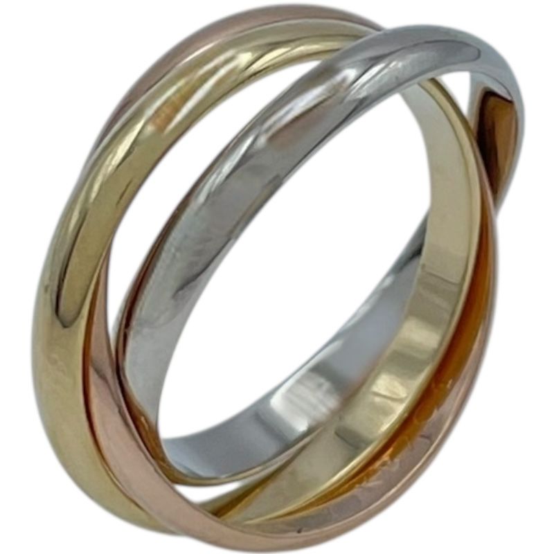 カルティエ Cartier トリニティリング ピンクゴールド×ホワイト  