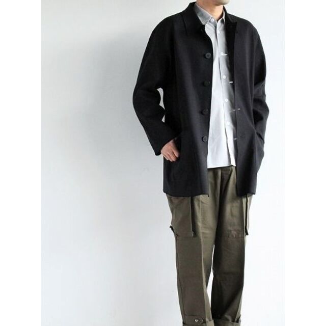 新品 Cale カル 20SS 日本製 COTTON RIB HALF COAT コットンリブ