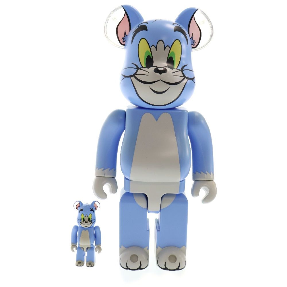 MEDICOM TOY (メディコムトイ) BE@RBRICK TOMu0026JERRY TOM FLOCKY VER.100% 400% トムとジェリー 人形 フィギュア ブルー