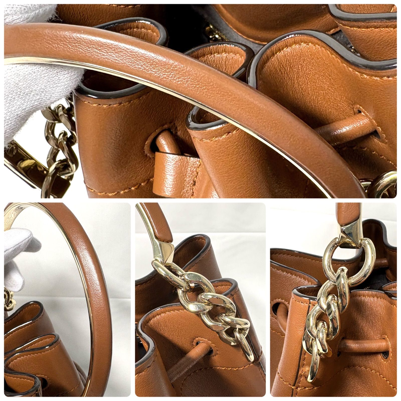 美品】 JIMMY CHOO ジミーチュウ ボンボンバケット BON BON BUCKET 