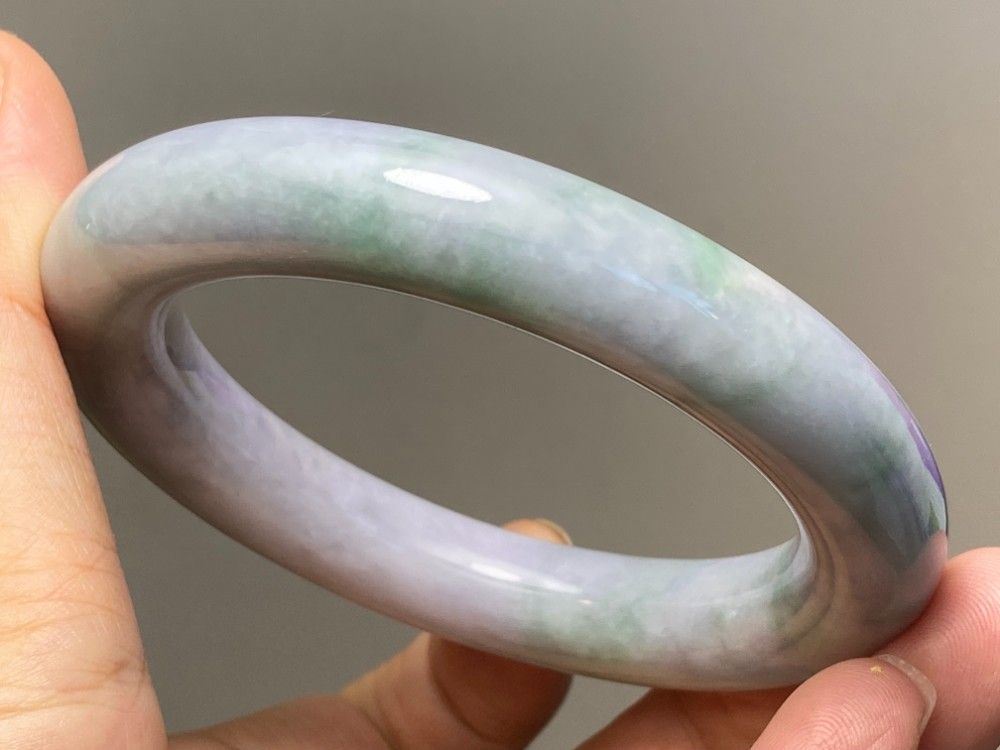 BG9-38 厚手 54.0mm 糯種 薄春彩 ラベンダー ミャンマー産 A貨