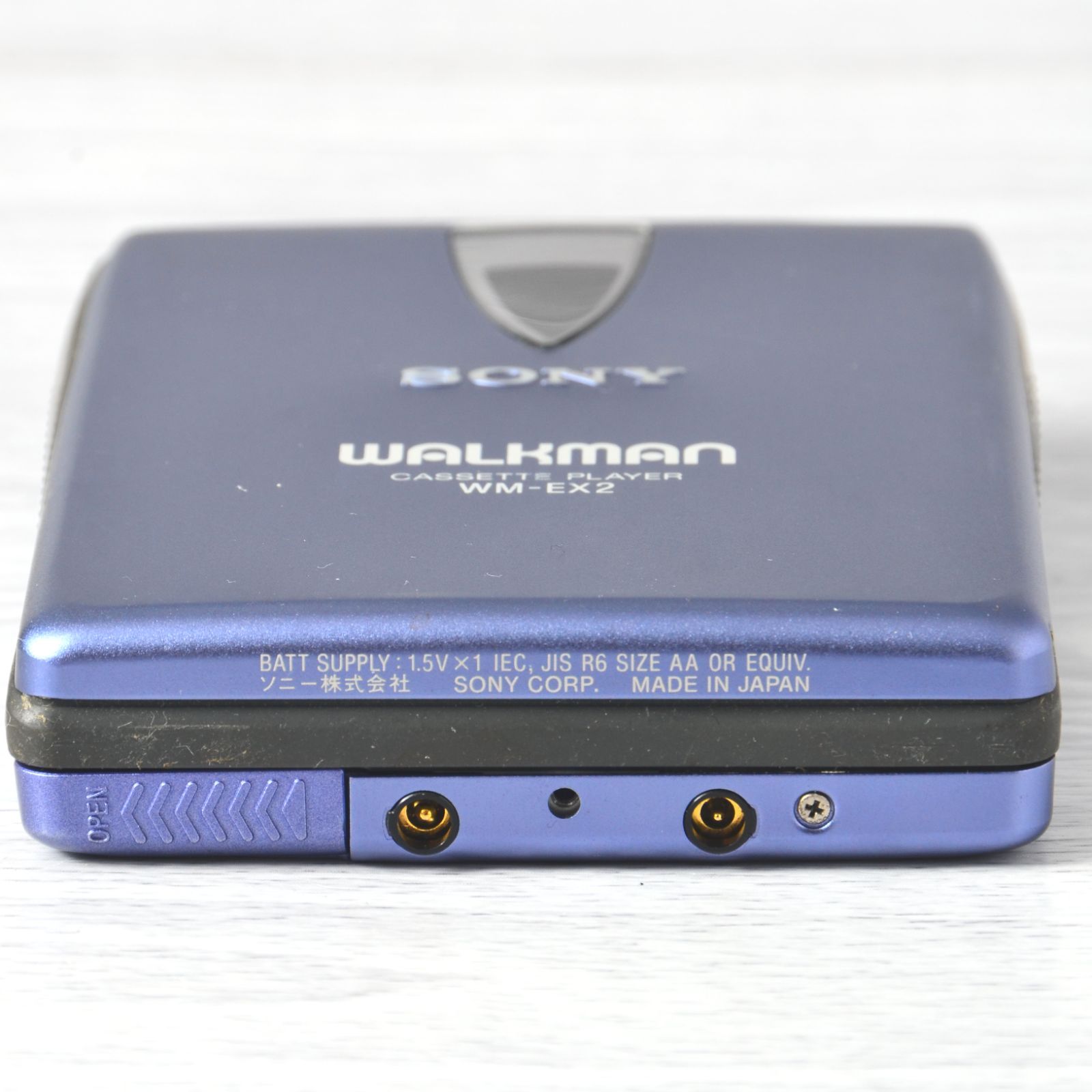 極上の SONY WALKMAN WM-EX2 カセットウォークマン ブルー 整備済 TY333 【人気新作】