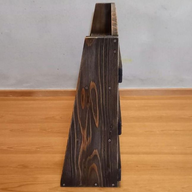 一点物 国産杉 ヴィンテージ調 三段マルシェラック ディスプレイ台