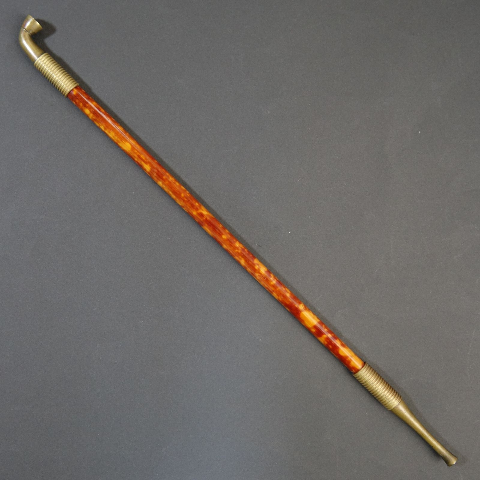 専用　江戸時代古銅武者盛上彫大煙管165g 約31㎝東Y7-0410☆2Fタニト 江戸時代 古銅武者盛上彫大煙管165g 約31㎝東Y7-0410☆2Fタニト